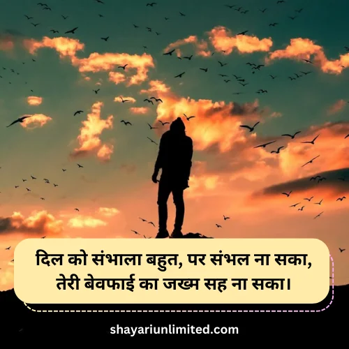 bewafa shayari 2 line