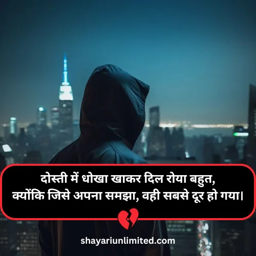 dosti me dhoka shayari