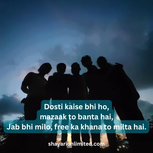 friendship shayari in english funny