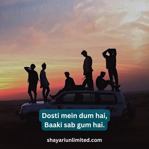 friendship shayari in english short