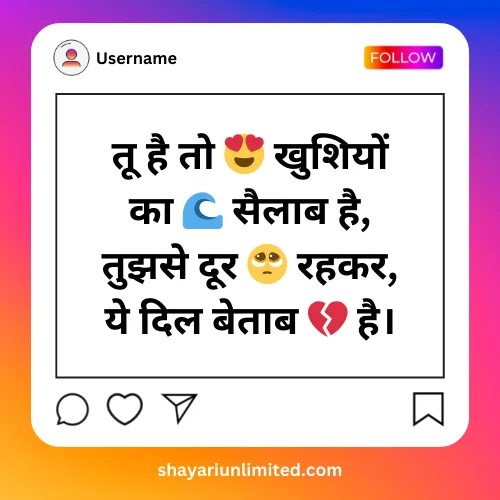 instagram bio shayari love