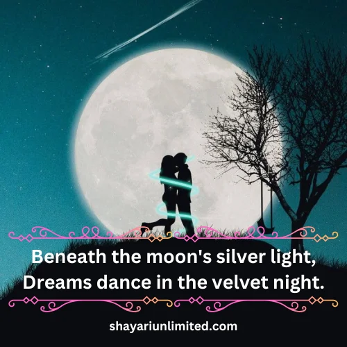 moon shayari in english