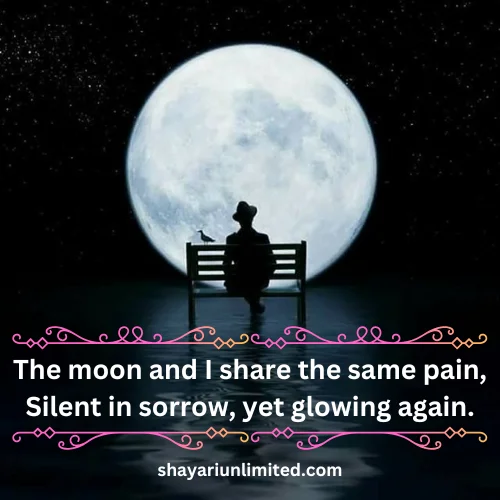 moon shayari in english